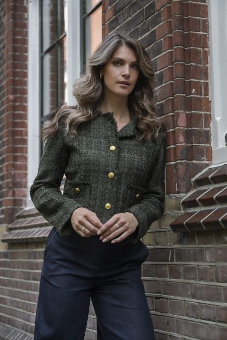 Elvira Casuals Jacket Eveline E4 25-029 Jackets 276 Dark Green