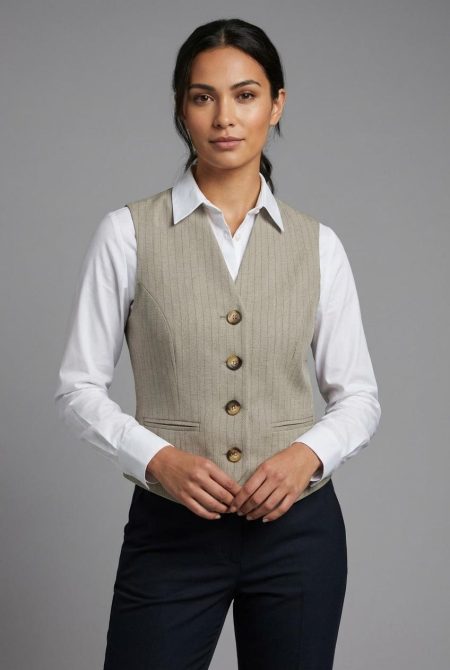 Elvira Casuals Gilet Miley E4 25-050 Gilets 384 Taupe Stripe