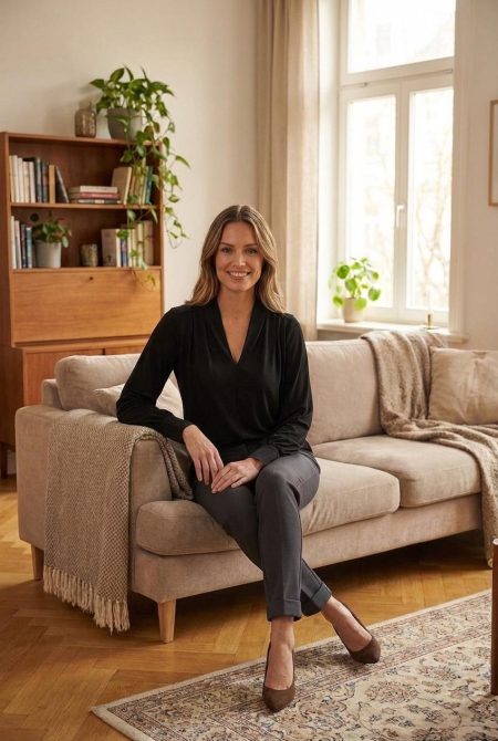 Helena Hart Top Jozzy Soft 7677 T-shirt Lange Mouw Zwart