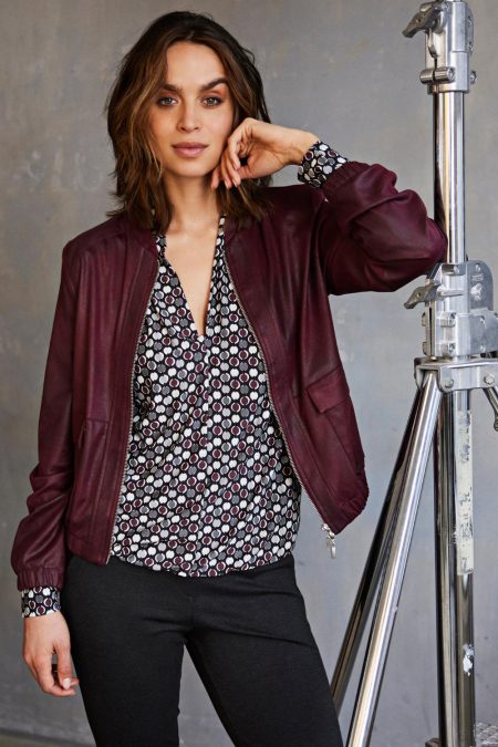 Helena Hart Bomba Biker 7629 Jackets Wine