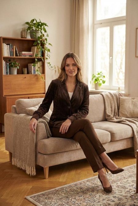 Helena Hart Blazer Lora Velour 7640 Blazers Choco