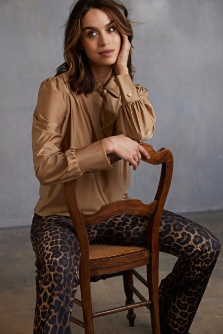 Helena Hart Top Seda Glans 7673 Tops En Singlets Camel