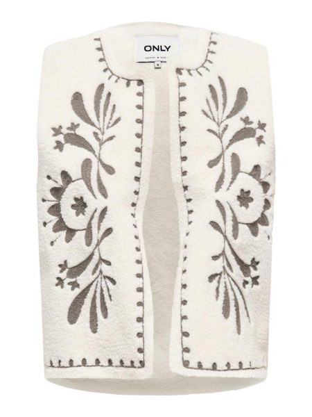 Only Onlcoco Teddy Waistcoat Cc Otw Gilets 4892487 Jet Stream Walnut