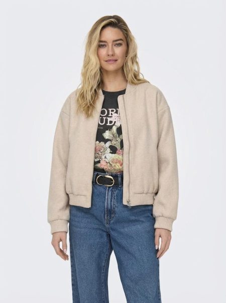 Only Onlelba Life Bomber Jacket Cc Otw Jackets 4898261 Birch Melange