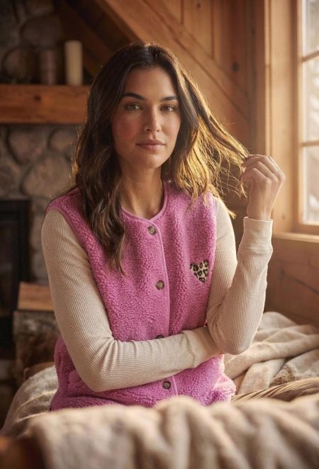 Only Onlbaby Life Teddy Vest Pnt Cs Gilets 4954842 Wild Orchid Leo Heart Batch