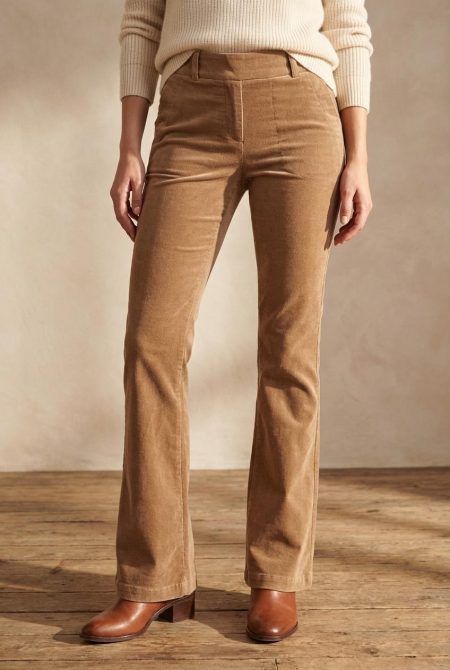 Helena Hart Broek Flair Velvet 7559 Flared Camel