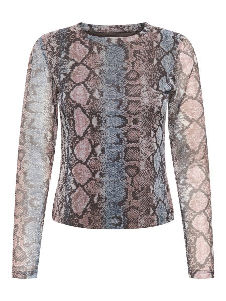 Only Onlnova L/s Mesh Top T-shirt Lange Mouw Ombre Blue