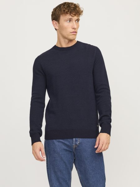 Jack & Jones Jjeglobe Knit Crew Neck Noos Trui Mood Indigo