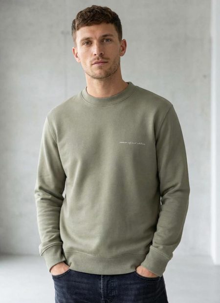 Jack & Jones Jprblaowen Branding Crewneck Sweat Sweater 4944510 Smokey Olive