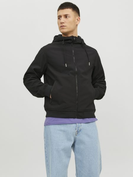 Jack & Jones Jjebasic Softshell Hood Noos 12236300 Softshell Jas Black