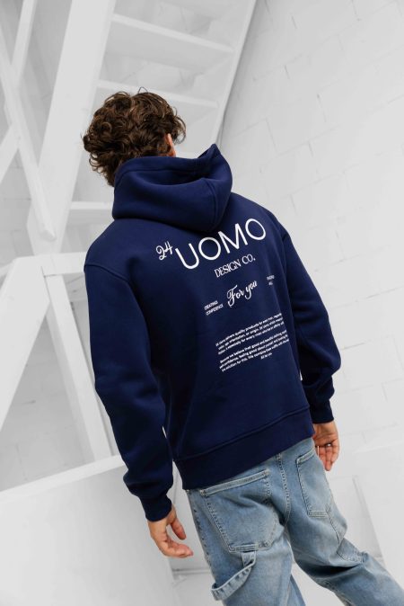 24 Uomo Club 2.0 Hoodie Heren Navy - Maat XXXL - Kleur: Blauw | Soccerfanshop