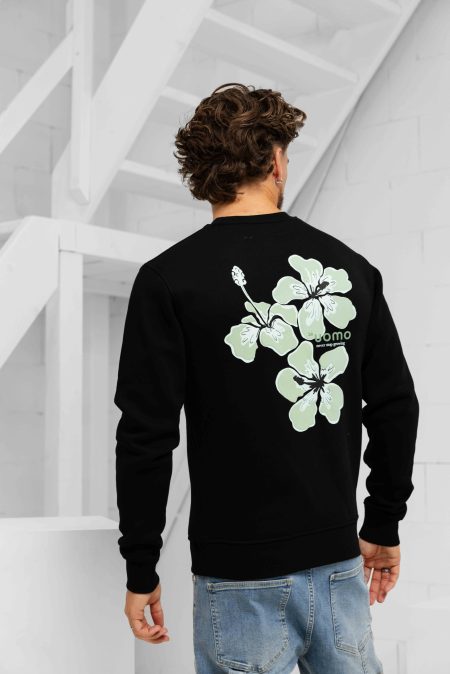 24 Uomo Flower Sweater Heren Black/Green - Maat L - Kleur: Zwart | Soccerfanshop