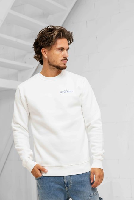 24 Uomo Club Sweater Heren Off White - Maat XXXL - Kleur: Wit | Soccerfanshop