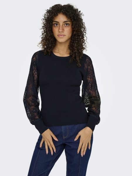 Only Onlperry Life Ls Mix O-neck Knt Trui Black