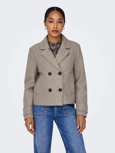 Only Onlfreja Life Short Db Jacket Otw Noos Jackets Mocha Meringue