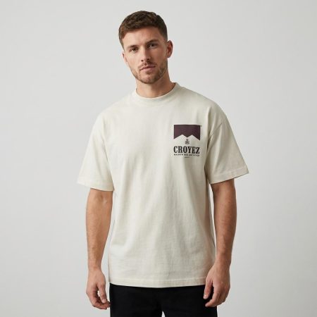 Croyez Homme Maison Fumes T-shirt Cra20026015 Print T-shirts 40002 Off-white
