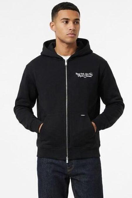 Croyez Homme Talk And Play Zip Hoodie Crb20026001 Hoodies 49001 Black
