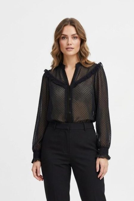 Elvira Casuals Blouse Jolene E5 25-038 Blouse 4 Black