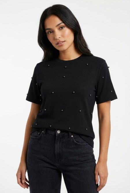 Elvira Casuals T-shirt Rose E5 25-043 T-shirt Korte Mouw 4 Black