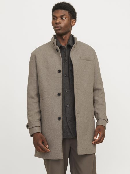Jack & Jones Jjemelton Wool Blend Coat Sn Winterjassen Greige