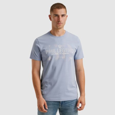 Pme Legend Single Jersey Ptss2511526 Print T-shirts 5299 Hydrangea