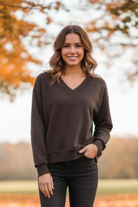 Only Onlbella L/s V-neck Ub Swt 15356114 Sweater 4892235 Chocolate Torte