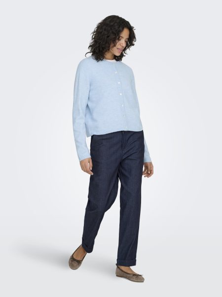 Only Onlsimoni L/s O-neck Cardigan Knt Noos Vest Cashmere Blue