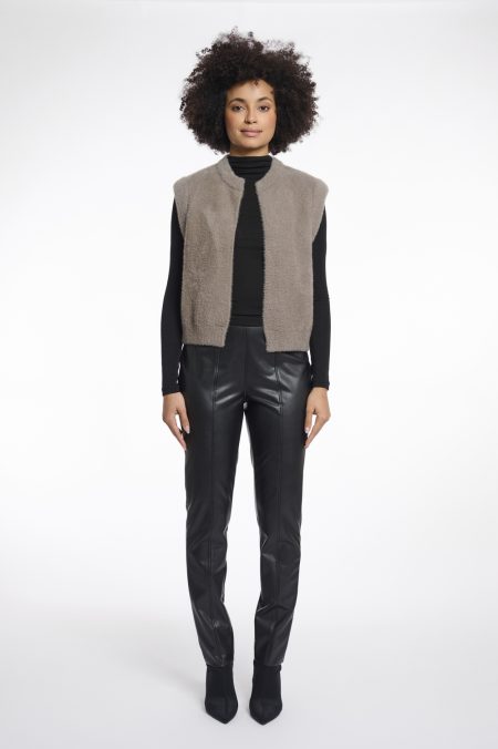 Rino & Pelle Elona Short Waistcoat Gilets Taupe