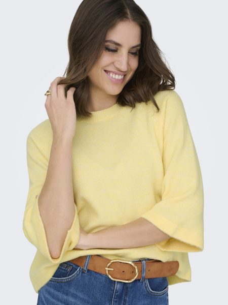 Only Onlsimoni 3/4 Pullover Knt Noos Trui Mellow Yellow