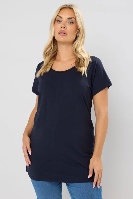 Yours Lang Tshirt In Donkerblauw