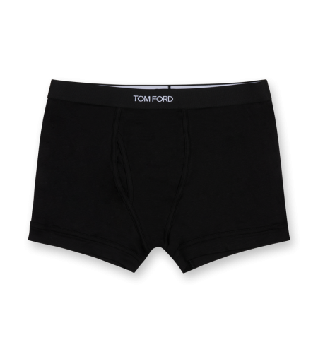 Cotton Boxer Briefs Black - XXL