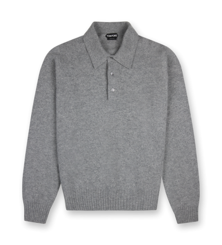 Seamless Cashmere Polo Grey - 52