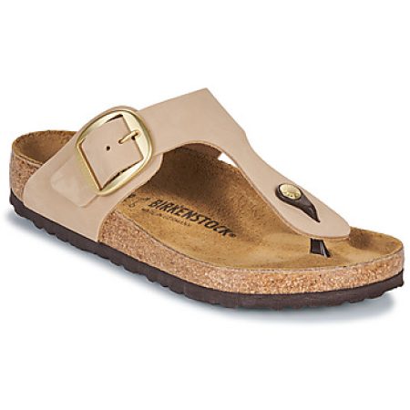 Teenslippers BIRKENSTOCK Gizeh Big Buckle LENB Sandcastle"