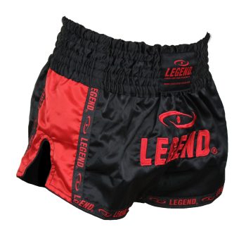 Legend Sports Kickboks broekje kids/volwassenen rood satijn