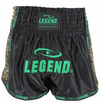 Legend Sports Kickboks broekje kids/volwassenen killer crock groen satijn