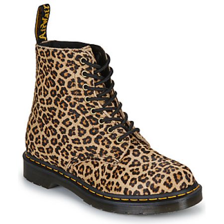 Laarzen Dr. Martens 1460 Pascal Light Tan Mini Leopard Spot Hair On"