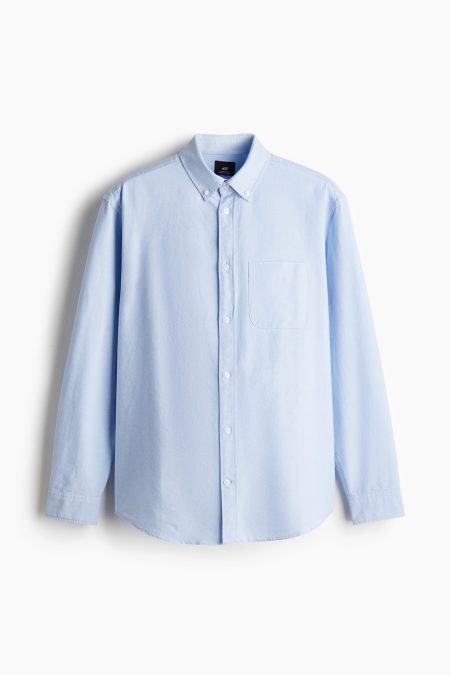 H & M - Overhemd van oxfordkatoen - Regular Fit - Blauw