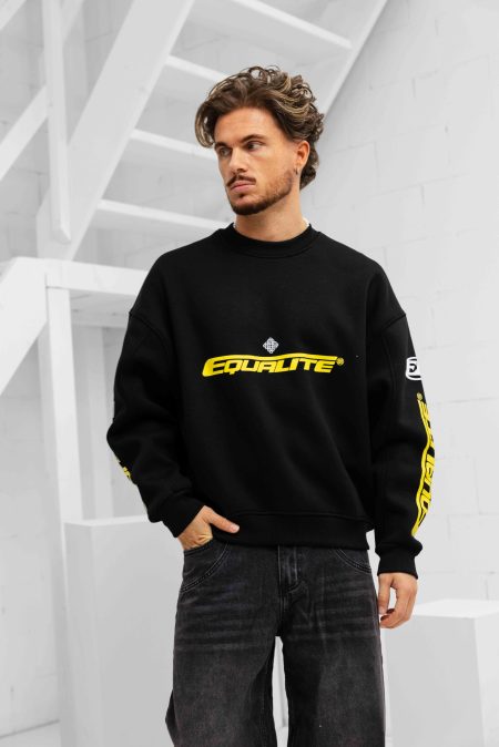 Equalité Arena Sweater Heren Zwart - Maat XXL - Kleur: WitZwartGeel | Soccerfanshop
