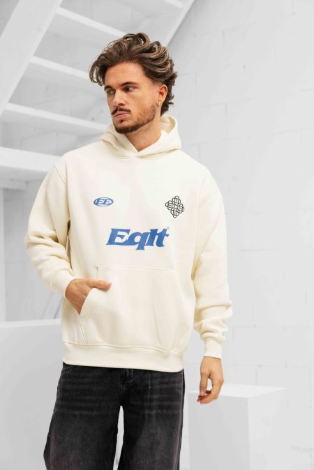 Equalité Jersey Hoodie Heren Gebroken Wit - Maat XL - Kleur: Gebroken WitBlauw | Soccerfanshop