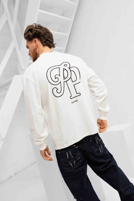Pure Path Longsleeve T-Shirt Heren Gebroken Wit - Maat M - Kleur: Gebroken Wit | Soccerfanshop
