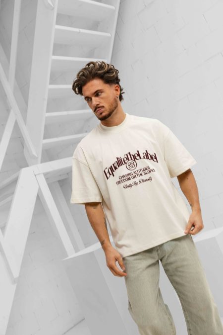 Equalité Jules Boxy T-Shirt Heren Gebroken Wit - Maat XL - Kleur: Gebroken Wit | Soccerfanshop