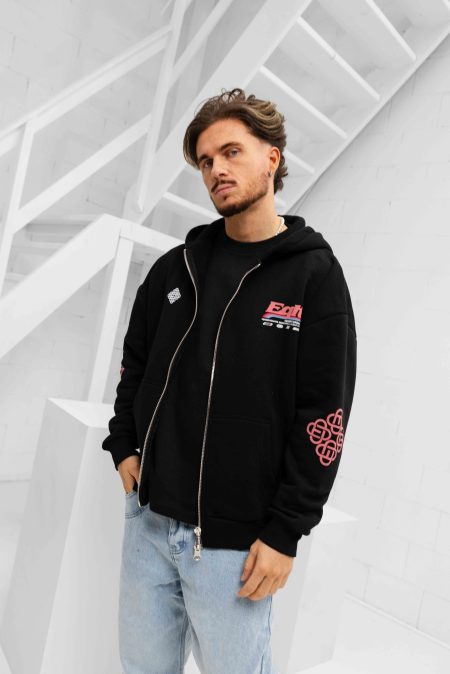 Equalité Desert Oversized Full Zip Hoodie Heren Zwart - Maat XL - Kleur: Zwart | Soccerfanshop