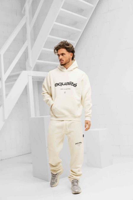 Equalité Celeste Trainingspak Heren Gebroken Wit - Maat L - Kleur: Gebroken WitZwart | Soccerfanshop