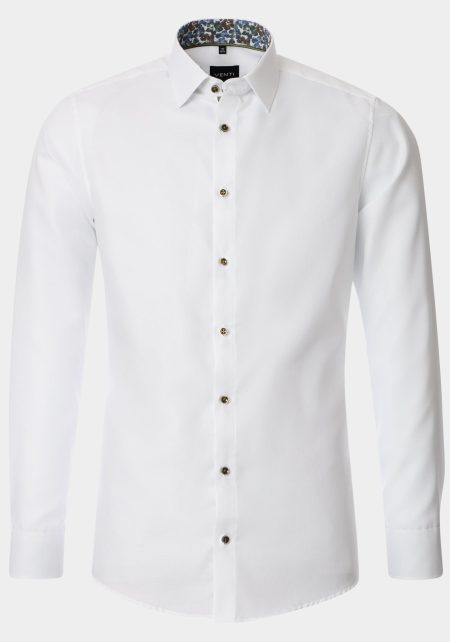 Venti Business hemd lange mouw Wit Kent Modern Fit 144322200/000