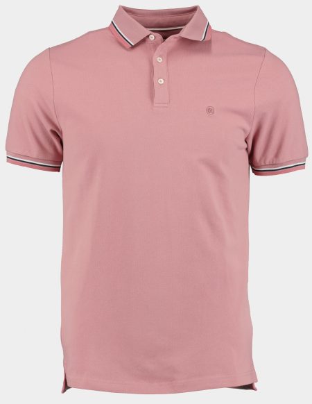 Bos Polo korte mouw Roze Jesse Polo Contrast Collar 24108JE24BO/771 mauve