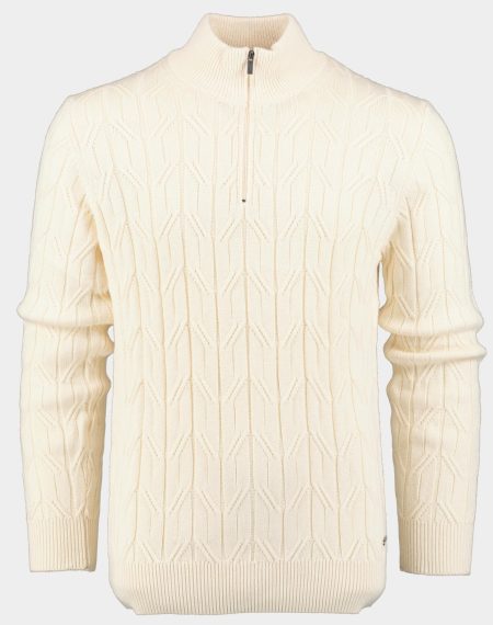 Scotland Blue Half Zip Beige Daan Halfzip Cablepullover 24305DA09SB/150 off-white