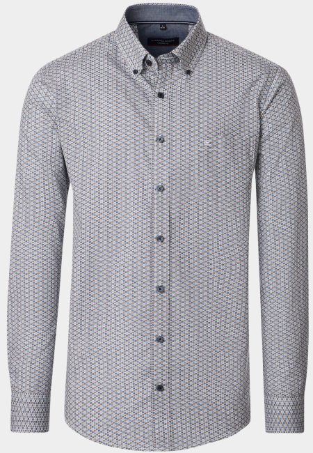 Casamoda Casual hemd lange mouw Groen B.D. Casual Fit 454487800/300