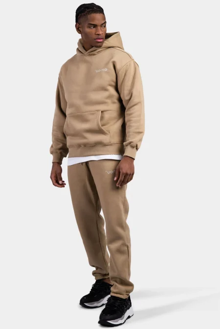 24 Uomo Basic Trainingspak Heren Bruin - Maat XL - Kleur: Bruin | Soccerfanshop