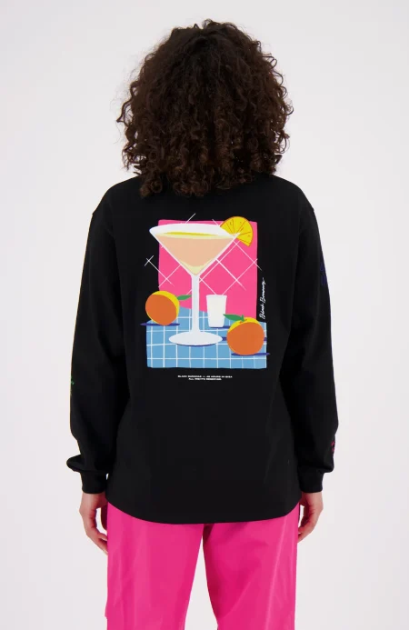 Black Bananas Cocktail Longsleeve Shirt Dames Zwart - Maat XS - Kleur: Zwart | Soccerfanshop