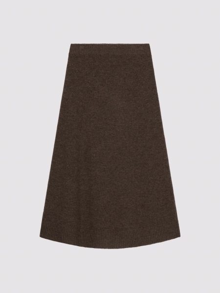 A-lijn gebreide rok van italiaanse lamswol